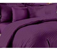 Elegant Comfort #1 Rated Bedding Duvet Cover Set on Amazon - Silky Soft - 1500 Thread Count Egyptian Quality Luxurious Wrinkle, Fade, Stain Resistant 3-Piece Stripe Duvet Set, King/Cal-King, Purple