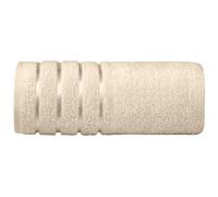 Elegant Comfort 100% Turkish Cotton 4 Lines Viscose Stripe Jumbo Bath Towel - Hotel Spa Quality Extra Large 35 x 70 Inch Bath Towel Ultra Soft, Super Absorbent Quick Dry Large Bath Towel, Ivory