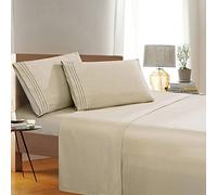 Elegant Comfort 1500 Premier Wrinkle & Fade Resistant Hotel Quality 4-Piece Bed Sheet Set Ultra Soft Luxurious Bed Sheet Set Includes Flat Sheet, Fitted Sheet and 2 Pillowcases