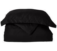 Elegant Comfort 1500 Premier - Wrinkle Resistant - Hotel Quality 3pc Duvet Cover Set, Solid, King/Cal-King, Black