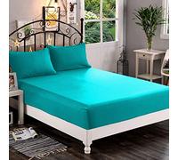 Elegant Comfort 1500 Premium Hotel Quality 1-Piece Fitted Sheet, Softest Quality Microfiber - Deep Pocket up to 16 inch, Wrinkle and Fade Resistant, California King, Turquoise