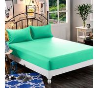 Elegant Comfort 1500 Premium Hotel Quality 1-Piece Fitted Sheet, Softest Quality Microfiber-Deep Pocket up to 16 inch,Wrinkle and Fade Resistant, Queen, Paradise Teal