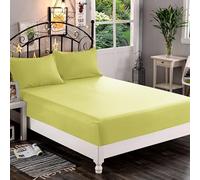 Elegant Comfort 1500 Premium Hotel Quality 1-Piece Fitted Sheet, Softest Quality Microfiber-Deep Pocket up to 16 inch,Wrinkle and Fade Resistant, King, Pistachio