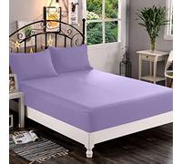 Elegant Comfort 1500 Premium Hotel Quality 1-Piece Fitted Sheet, Softest Quality Microfiber - Deep Pocket up to 16 inch, Wrinkle and Fade Resistant, King, Lavender