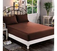 Elegant Comfort 1500 Premium Hotel Quality 1-Piece Fitted Sheet, Softest Quality Microfiber - Deep Pocket up to 16 inch, Wrinkle and Fade Resistant, Full, Chocolate Brown