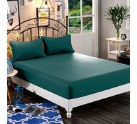 Elegant Comfort 1500 Premium Hotel Quality 1-Piece Fitted Sheet, Softest Quality Microfiber-Deep Pocket up to 16 inch,Wrinkle and Fade Resistant, Queen, Marine Teal