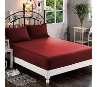 Elegant Comfort 1500 Premium Hotel Quality 1-Piece Fitted Sheet, Softest Quality Microfiber - Deep Pocket up to 16 inch, Wrinkle and Fade Resistant, Queen, Burgundy