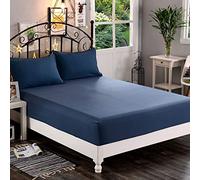 Elegant Comfort 1500 Premium Hotel Quality 1-Piece Fitted Sheet, Softest Quality Microfiber - Deep Pocket up to 16 inch, Wrinkle and Fade Resistant, Queen, Navy Blue