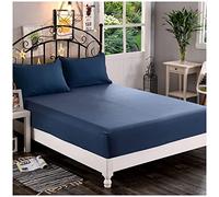Elegant Comfort 1500 Premium Hotel Quality 1-Piece Fitted Sheet, Softest Quality Microfiber - Deep Pocket up to 16 inch, Wrinkle and Fade Resistant, Full, Navy Blue