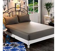 Elegant Comfort 1500 Premium Hotel Quality 1-Piece Fitted Sheet, Softest Quality Microfiber - Deep Pocket up to 16 inch, Wrinkle and Fade Resistant, King, Gray