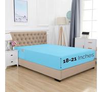 Elegant Comfort 1500 Premium Hotel Quality 18-24 Inches Deep - Extra Deep Pocket Single Fitted Sheet for High Mattress, Luxury and Softest, Smart Pocket - Wrinkle Free, King, Pink