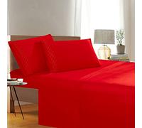 Elegant Comfort 1500 Thread Count Wrinkle & Fade Resistant Egyptian Quality 3-Piece Bed Sheet Set Ultra Soft Luxurious Set includes Flat Sheet, Fitted Sheet and 1 Pillowcase, Twin/Twin XL, Exotic Red