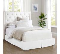 Elegant Comfort 1500 Thread Count Wrinkle & Fade Resistant Egyptian Quality Bed Skirt/Dust Ruffle - Pleated Tailored 14inch Drop, California King, White