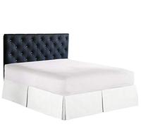 Elegant Comfort 1500 Thread Count Wrinkle & Fade Resistant Egyptian Quality Bed Skirt/Dust Ruffle - Pleated Tailored 14inch Drop, California King, White