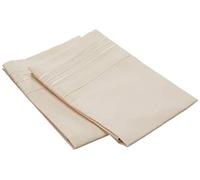 Elegant Comfort 1500 Thread Count Wrinkle & Fade Resistant Egyptian Quality Ultra Soft Luxurious 2-Piece Pillowcases, Standard Size, Beige