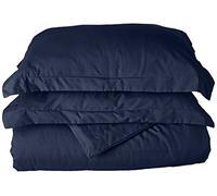 Elegant Comfort ® 1500 Thread Count - Wrinkle Resistant - Egyptian Quality 3pc Duvet Cover Set, Solid, King/Cal-King, Navy Blue