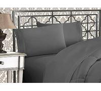 Elegant Comfort 4 Piece 1500 Thread Count Luxurious Super Soft Egyptian Quality Coziest Sheet Set, Queen, Gray