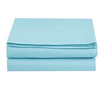 Elegant Comfort Bedding Flat Sheet, Wrinkle-Free, Stain-Resistant 100% Hypoallergenic, Microfiber, Aqua Blue, Full