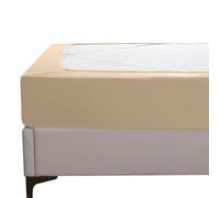 Elegant Comfort Box Spring Cover - Stretchy and Snug Fit Wrap Around 4 Sides Bed Skirt - Jersey Knit, Sleek Alternative for Bed Skirt, Soft and Smooth Fits Box Springs up to 12", Full Beige