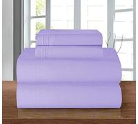 Elegant Comfort Coziest Bedding Set, All Around Elastic Fitted Sheet, Deep Pocket up to 16inch, Microfiber, Lavender, California King