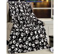 Elegant Comfort Lightweight Throw Blanket- Halloween Themed, Soft, Cozy and Plush- Throw Blankets, Perfect for Lounging This Spooky Season, 50 x 60 inches, Skull & Bones, Throw Blanket