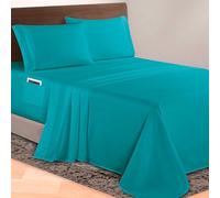 Elegant Comfort Luxurious 1500 Premium Hotel Quality Microfiber 4-Piece Sheet Set, 18-24 Inches Deep - Extra Deep Pocket Sheets - Ultra Soft 4PC Deep Pocket Sheets, Twin/Twin XL, Turquoise