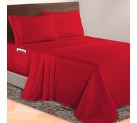 Elegant Comfort Luxurious 1500 Premium Hotel Quality Microfiber 4-Piece Sheet Set, 18-24 Inches Deep - Extra Deep Pocket Sheets - Ultra Soft 4PC Deep Pocket Sheets, Full, Red