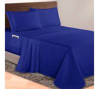 Elegant Comfort Luxurious 1500 Premium Hotel Quality Microfiber 4-Piece Sheet Set, 18-24 Inches Deep - Extra Deep Pocket Sheets - Ultra Soft 4PC Deep Pocket Sheets, Full, Royal Blue