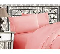 Elegant Comfort Luxurious 1500 Thread Count Egyptian Quality Three Line Embroidered Softest Premium Hotel Quality 4-Piece Bed Sheet Set, Wrinkle and Fade Resistant, Queen, Dusty Rose