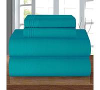 Elegant Comfort Luxury 1500 Premium Hotel Quality Microfiber 4-Piece Sheet Set - Wrinkle Resistant, All Around Elastic Fitted Sheet, Deep Pocket up to 16", Queen, Turquoise