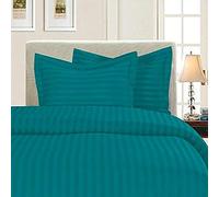 Elegant Comfort Luxury 2-Piece Striped Duvet Cover Set! - 1500 Thread Count Egyptian Quality Silky-Soft Wrinkle Resistant Damask Stripe Duvet Cover Set, Twin/Twin XL, Turquoise