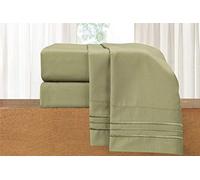 Elegant Comfort Luxury 4-Piece Bed Sheet Set - Luxury Bedding 1500 Premium Hotel Quality Microfiber, Wrinkle Resistant Cool & Breathable, Easy Elastic Fitted, King, Sage Green