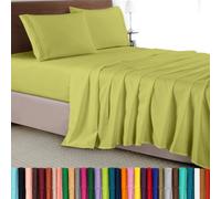 Elegant Comfort Luxury 4-Piece Bed Sheet Set - Luxury Bedding 1500 Thread Count Egyptian Quality Microfiber, Wrinkle Resistant Cool & Breathable, Easy Elastic Fitted, Queen, Pistachio Green