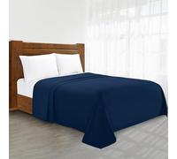 Elegant Comfort Luxury Flat Sheet on Amazon Wrinkle-Free 1500 Premier Hotel Quality 1-Piece Flat Sheet, King Size, Navy Blue