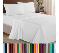 Elegant Comfort Luxury Soft 1500 Premier Egyptian 4-Piece Premium Hotel Quality Wrinkle Resistant Coziest Bedding Set, All Around Elastic Fitted Sheet, Deep Pocket up to 16inch, King, White