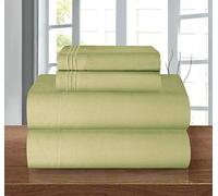 Elegant Comfort Luxury Soft 1500 Premier Egyptian 4-Piece Premium Hotel Quality Wrinkle Resistant Coziest Bedding Set, All Around Elastic Fitted Sheet, Deep Pocket, Twin/Twin XL, Sage/Green
