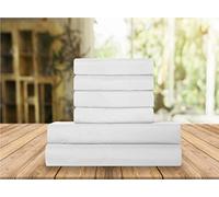 Elegant Comfort Luxury Soft Bed Sheets 1500 Premium Hotel Quality Microfiber Softness Wrinkle and Fade Resistant (6-Piece) Bedding Set, California King, White