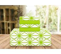 Elegant Comfort Luxury Soft Bed Sheets Cube Pattern 1500 Thread Count Percale Egyptian Quality Microfiber Softness Wrinkle and Fade Resistant (6-Piece) Bedding Set, King, Lime Green