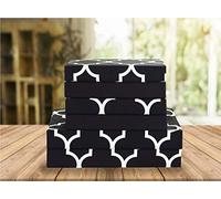 Elegant Comfort Luxury Soft Bed Sheets Quatrefoil Pattern - 1500 Premium Hotel Quality Microfiber Softness Wrinkle and Fade Resistant (6-Piece) Bedding Set, King, Black