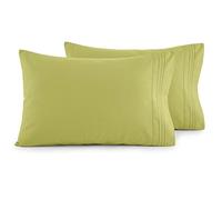 Elegant Comfort Luxury Ultra-Soft 2-Piece Pillowcase Set - 1500 Premium Hotel Quality Microfiber Double Brushed - Wrinkle Resistant, Standard/Queen, Pistachio Green