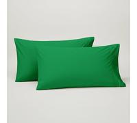 Elegant Comfort Luxury Ultra-Soft 2-Piece Pillowcase Set - 1500 Premium Hotel Quality Microfiber Double Brushed - Wrinkle Resistant, Standard/Queen, Emerald Green