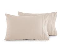 Elegant Comfort Luxury Ultra-Soft 2-Piece Pillowcase Set - 1500 Premium Hotel Quality Microfiber Double Brushed - Wrinkle Resistant, King, Cream
