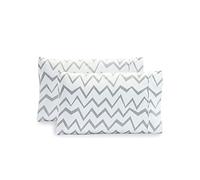 Elegant Comfort Luxury Ultra-Soft 2-Piece Pillowcase Set - 1500 Premium Hotel Quality Microfiber Double Brushed - Wrinkle Resistant, King Size, Chevron Pattern Gray
