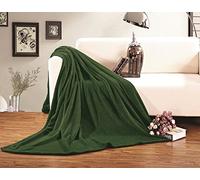Elegant Comfort Luxury Velvety Softness Fuzzy Plush Micro-Velour Ultra-Soft Blanket, Full/Queen, Green
