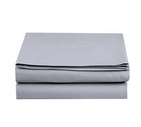 Elegant Comfort Premium Hotel Quality 1-Piece Flat Sheet, Luxury and Softest 1500 Premium Hotel Quality Microfiber Bedding Flat Sheet, Wrinkle-Free, Stain-Resistant, Queen, Silver