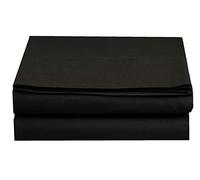 Elegant Comfort Premium Hotel Quality 1-Piece Flat Sheet, Luxury and Softest 1500 Premium Hotel Quality Microfiber Bedding Flat Sheet, Wrinkle-Free, Stain-Resistant, Twin/Twin XL, Black