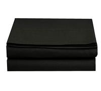 Elegant Comfort Premium Hotel Quality 1-Piece Flat Sheet, Luxury and Softest 1500 Premium Hotel Quality Microfiber Bedding Flat Sheet, Wrinkle-Free, Stain-Resistant, King, Black