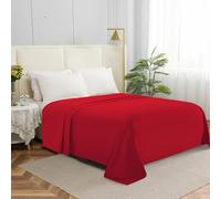Elegant Comfort Premium Hotel Quality 1-Piece Flat Sheet, Luxury & Softest 1500 Thread Count Egyptian Quality Bedding Flat Sheet, Wrinkle, Stain and Fade Resistant, Full, Red