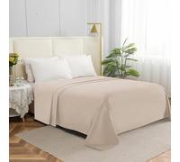 Elegant Comfort Premium Hotel Quality 1-Piece Flat Sheet, Luxury & Softest 1500 Thread Count Egyptian Quality Bedding Flat Sheet, Wrinkle, Stain and Fade Resistant, Twin/Twin XL, Cream