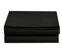 Elegant Comfort Premium Hotel Quality 1-Piece Flat Sheet, Luxury & Softest 1500 Thread Count Egyptian Quality Bedding Flat Sheet, Wrinkle, Stain and Fade Resistant, California King, Black